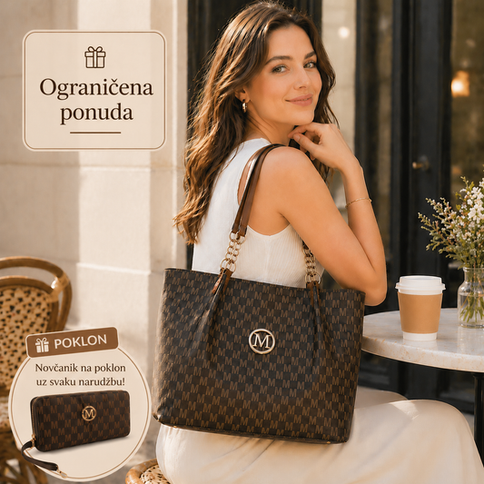 【50% POPUSTA】Elegantna torba za rame 2026 – ograničena ponuda: uz torbu dobivate novčanik gratis
